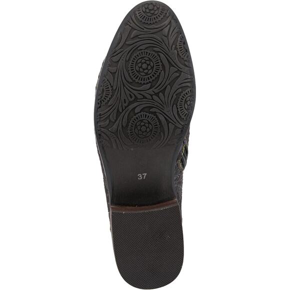 L'Artiste by Spring Step Womens Georgiana Leather Ankle Boot -- Black Multi NEW - Picture 6 of 7